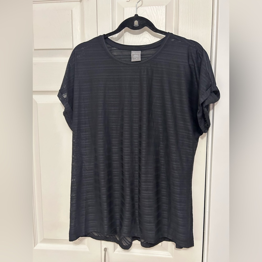 Joe Fresh Black Semi-Sheer Women’s Workout Top